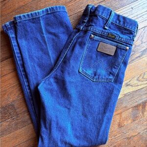 Wrangler Unisex Dark Wash Jeans | 33x30 | Heritage Classic | Western